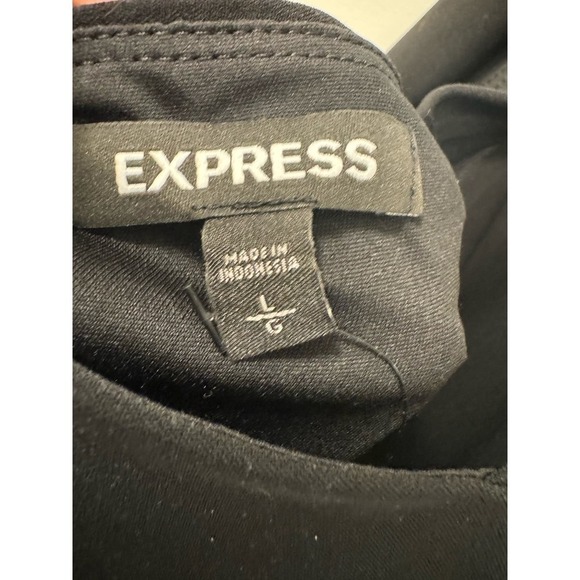 Express Black NWT Large Open Back High Neck Tank Drapy Flowy - Picture 4 of 7